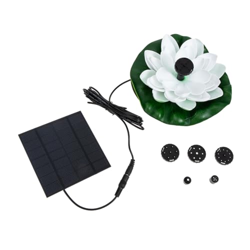 UPKOCH Solarbetriebener Lotus Springbrunnen für Garten und Teich Schwimmende Solarbrunnen Dekoration Einfache Installation Langlebig Energiesparend Geeignet für Außenbereich und von UPKOCH