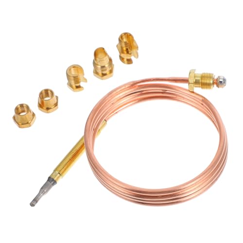 UPKOCH Thermoelement Ersatzset mit Muttern für Gasgeräte Präziser Temperaturfühler Vielseitig für Heizgeräte Öfen Feuerstätten Sichere Temperaturkontrolle Langlebig und Einfach von UPKOCH