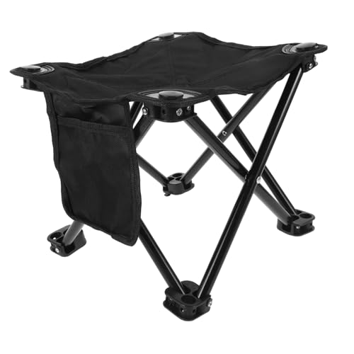 UPKOCH Tragbarer Faltbarer Campingstuhl mit Seitentasche Leichter Outdoor Hocker Robust und Ergonomisch Vielseitig für Angeln Wandern Picknick und Freizeitgebrauch von UPKOCH