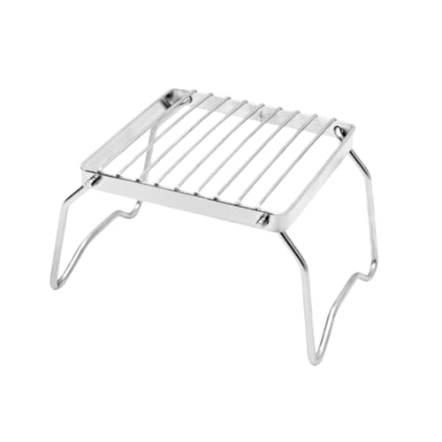 UPKOCH Tragbarer Faltbarer Grill aus Edelstahl Kompakter Mini BBQ Grillrost für Park und Camping Faltbarer Barbecue Grill mit Hoher Belastbarkeit Leicht zu Transportieren Vielseitig für von UPKOCH