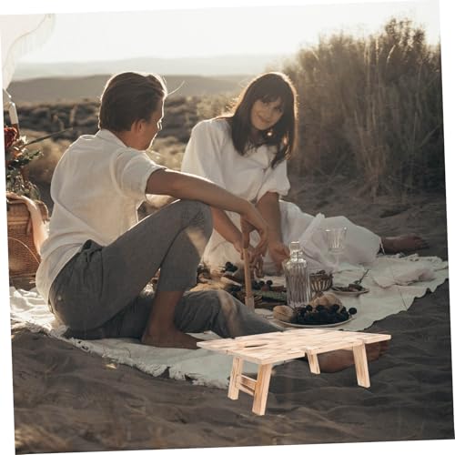 UPKOCH Tragbarer Outdoor Klapptisch Holzoptik Kompakter Picknick und Campingtisch Leicht Platzsparend Für Garten Terrasse Camping und Grillen von UPKOCH