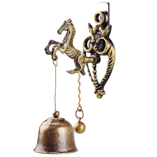 UPKOCH Vintage Metall Türklingel aus Langlebiger Zinklegierung Retro Windspiel mit Pferde Motiv Magnetisch Einfach zu Montieren Dekorative Haustürglocke für Stilvolle Wohnraumgestaltung UPKOCH Vintage Metall Türklingel aus Langlebiger Zinklegierung Retro Windspiel mit Pferde Motiv Magnetisch Einfach zu Montieren Dekorative Haustürglocke für Stilvolle Wohnraumgestaltung von UPKOCH