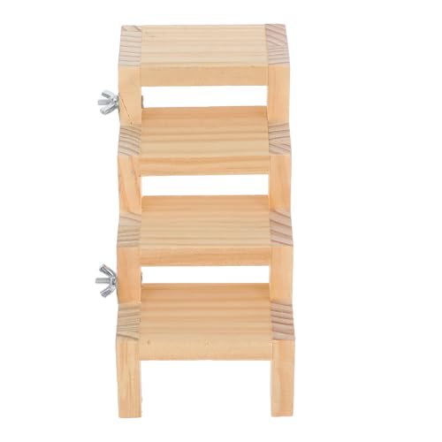UPKOCH Vogelleiter aus Holz für Kleintiere Z Förmige Kletterleiter für Vögel und Nagetiere Multifunktionale Plattform mit Spielzeugen für Wellensittiche Hamster Ratten und Installieren von UPKOCH