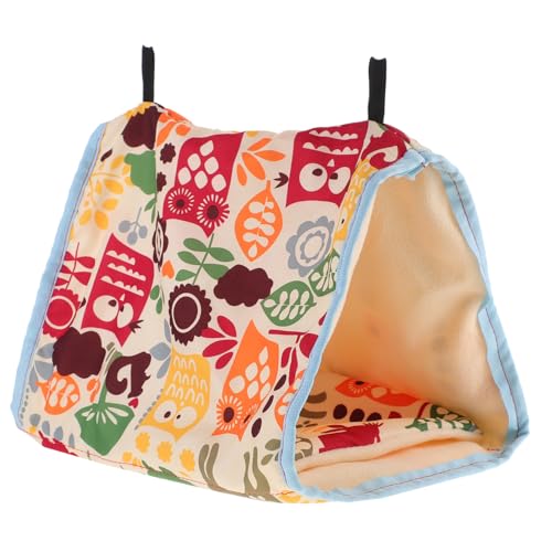 UPKOCH Vogelnest Hängematte für Papageien Gepolstert Warmes und Kuscheliges Schlafnest mit Kissen Großer Hängesitz für Käfig und Außenbereich Hellblau mit Blumenmuster Waschbar und UPKOCH Vogelnest Hängematte für Papageien Gepolstert Warmes und Kuscheliges Schlafnest mit Kissen Großer Hängesitz für Käfig und Außenbereich Hellblau mit Blumenmuster Waschbar und von UPKOCH