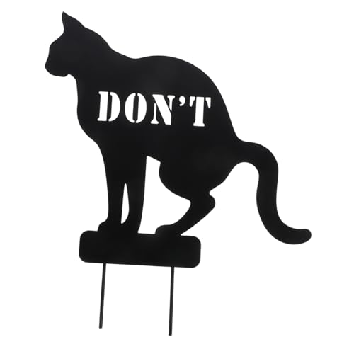 UPKOCH Warnschild Gartendeko Katze Metall mit Erdspieß Rostbeständiges No Pooping Schild für Garten Praktische Katzen Warnung zur Sauberkeitserhaltung Dekorative Landschaftsdekoration von UPKOCH