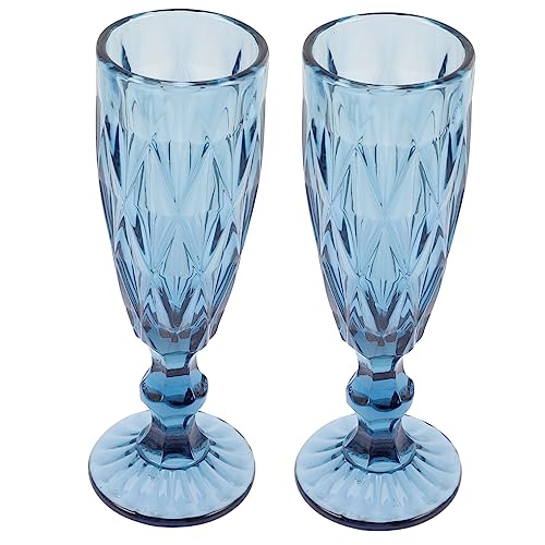 UPKOCH 2-teiliges Sektkelch-set 150 Ml Trinkkelche Aus Glas Elegante Sektgläser Zum Anstoßen Für Cocktails Partys Hochzeiten Rhombus Ice Leicht Zu Reinigen von UPKOCH