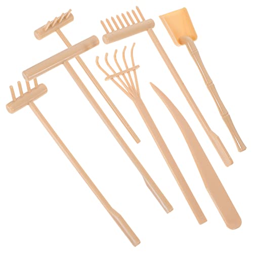 UPKOCH Zen Garten Sandrechen Teilig Leichtes Kunststoff Rake Werkzeug für Meditation und Entspannung Gelb Beige Zen Sand Garten Zubehör für DIY Deko und Präzise Gestaltung von UPKOCH