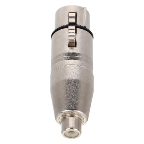 UPKOCH Zinklegierung Xlr Weiblich Rca Weiblich Audioadapter Gender Changer für Mixer Recorder Verstärker Langlebiger Signalwandler mit Sicherer Verbindung Einfache Installation von UPKOCH