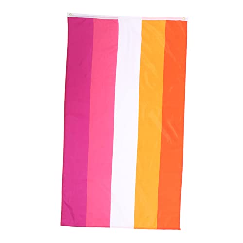 UPKOCH lesbische Flagge bunte Streifenfahnen Fortschritts-Stolz-Flaggen Regenbogenfahne im Freien Regenbogenfahne 3x5 terassendeko dekorative Regenbogenfahne tragbares Banner Polyester UPKOCH lesbische Flagge bunte Streifenfahnen Fortschritts-Stolz-Flaggen Regenbogenfahne im Freien Regenbogenfahne 3x5 terassendeko dekorative Regenbogenfahne tragbares Banner Polyester von UPKOCH