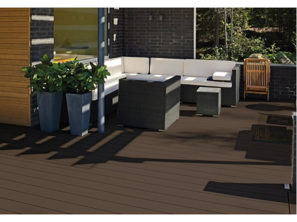 UPM Terrassendiele WPC ProFi Terra 127 braun - 28 mm stark, LxB: 315x12,8 cm, franz. Profil / geriffelt von UPM