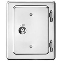 Kamintür Edelstahl V2A, mit Vierkantverschluss von UPMANN