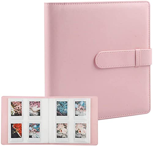 Fotoalbum mit 256 Taschen – Passend für Fujifilm Instax Mini 9 8 90 40 7 11 12 Evo LiPlay Sofortbildkamera, Fotoalbum Kompatibel mit Polaroid Snap PIC-300, Kodak Zink Fotopapier (54x86 mm) (Rosa) von Crefotu