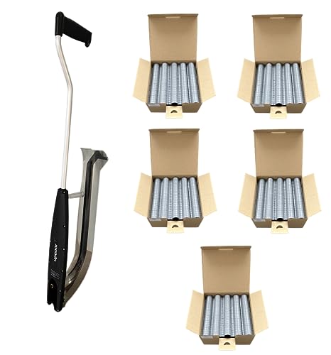 UPONOR Tackergerät mit Tackernadeln für Fußbodenheizung 5000 Stück 14-20mm | Fußbodenheizungsrohr | für Fussbodenheizung Rohrhalter | Nadeln für Rohr | Clips von Uponor