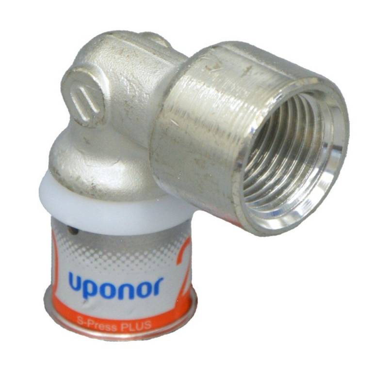 UPONOR Wasserrohr Uponor S-Press PLUS MLC Winkelmuffe 16 x 1/2" IG 90 Grad von UPONOR