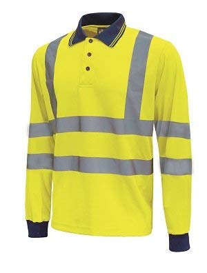 U-POWER HL167YF-M - Polo manga larga alta visibilidad gama HI-LIGHT modelo HAZE Yellow Fluo Conf=3 Pz Talla M von UPOWER