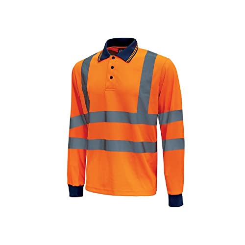 U-POWER HL199OF-L - Polo manga larga alta visibilidad gama HI-LIGHT modelo SHINE Orange Fluo Talla L von UPOWER