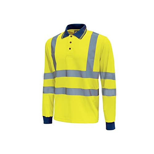 U-POWER HL199YF-L - Polo manga larga alta visibilidad gama HI-LIGHT modelo SHINE Yellow Fluo Talla L von UPOWER