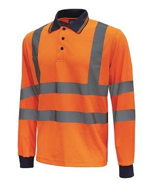 Upower HL167OF-L U-Power HL167OF-L-Polo Manga Larga Alta Visibilidad Gama Hi-Light Modelo Haze Orange Neon Conf=3 Pz Talla L von UPOWER