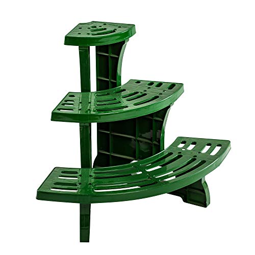 UPP Dekorative Pflanztreppe für Balkon Terasse oder Garten | Blumenbank als Platzsparer für Blumen & Kräuter | Wetterfest und langlebig [3-stufig, Ecke] von UPP