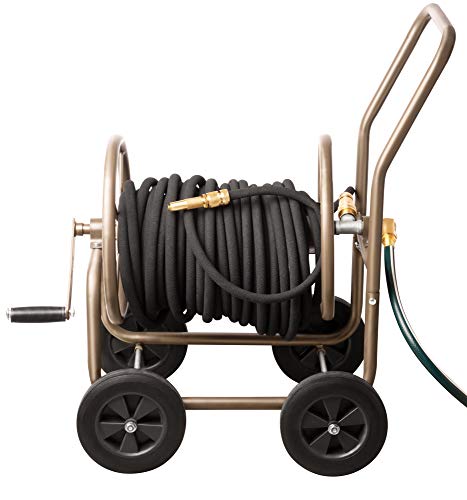 UPP Schlauchwagen Deluxe - mit Schutzhülle aus Stahl | Gartenschlauchwagen für bis zu 60m Gartenschlauch | Schlauchhalter - idealer Helfer im Garten für die Bewässerung | ohne Schlauch | Mehrfarbig von UPP