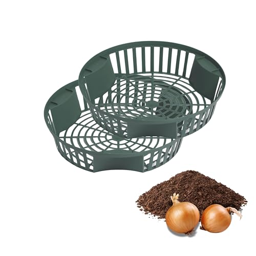 UPP Zwibu - 2 in 1 Gartensieb und Aufbewahrungsbox zum reinigen und lagern von Steckrüben, Kartoffeln, Zwiebeln - Ideal als Organizer - Zwiebelsieb - Rundsieb 31x31x5,6cm | 2 Stück von UPP