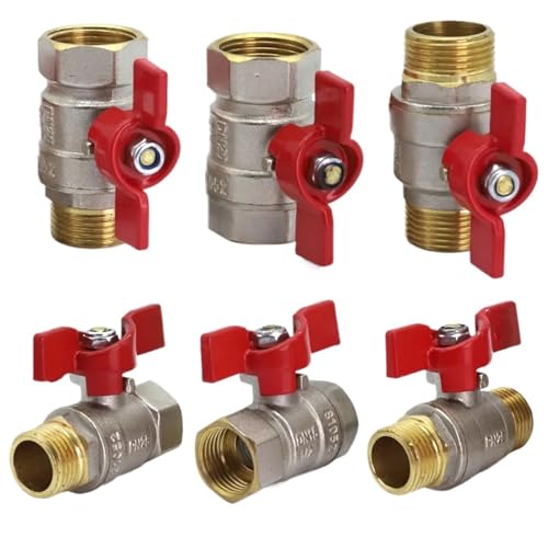 1/2 "3/4" 1 "Messing Kupfer Kugelhahn Fitting Ersatz Kupplung Adapter Stecker Extender Garten Bewässerung Zubehör(A) von UPQQBZFZD