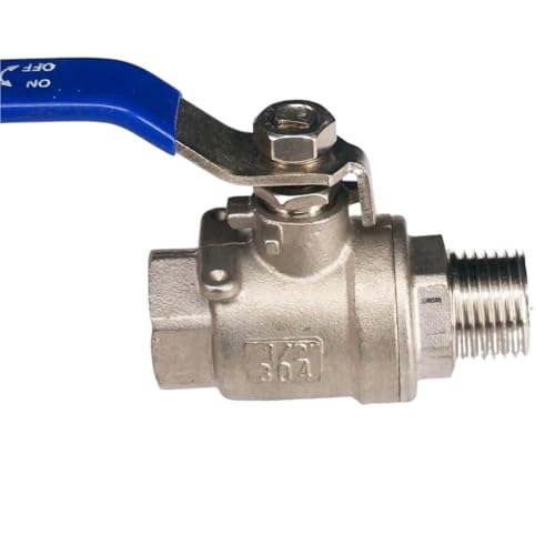 1/2" BSPT Innengewinde auf Außengewinde 304 Edelstahl 2-teiliger Kugelhahn Volldurchgang Wasserdampf 2,5 MPa 1/2" BSPT Innengewinde auf Außengewinde 304 Edelstahl 2-teiliger Kugelhahn Volldurchgang Wasserdampf 2,5 MPa von UPQQBZFZD