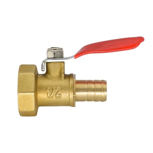 6mm-12mm Barb Schlauch Schwanz Messing Weibliche Wasser Öl Luft Gas Kraftstoff Ball Ventil Rohr Armaturen(1l4 Female - 8mm) von UPQQBZFZD