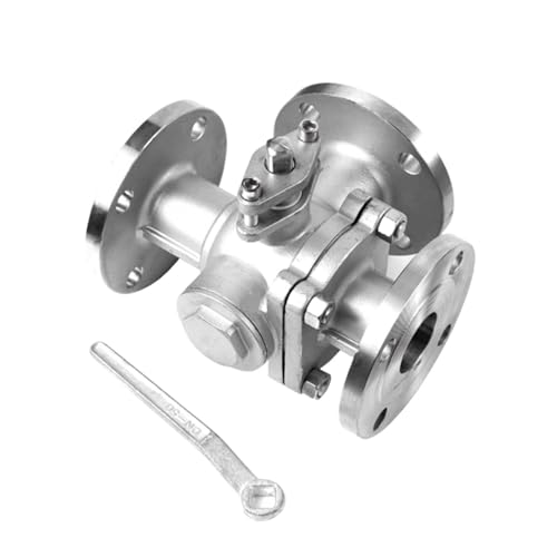 DN32 304 Edelstahl 3-Wege-Flansch-Kugelhahn Q44/Q45F-16P Hochtemperatur-Edelstahl T/L-Typ Umkehrumschaltventil(T Type) von UPQQBZFZD