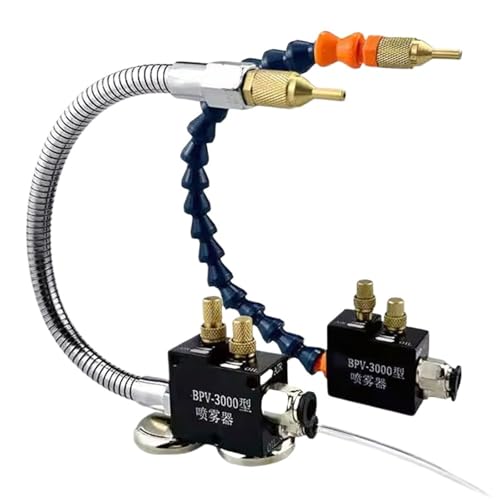 Drehmaschine Fräsen Bohrer Werkzeug Schmierung Spray Einheit Graviermaschine CNC Nebel Kühlmittel System Schläuche Kühlung(Black) von UPQQBZFZD