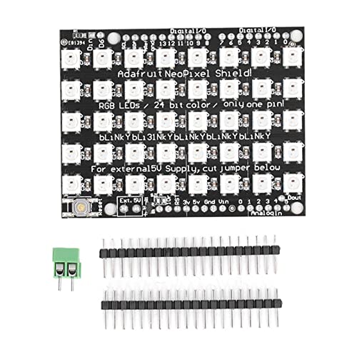 UPQRSG WS2812B 5050 RGB LED Chips, 40 Bit Farblicht Entwicklungsplatine, LED Matrix, Flexibles Integriertes Treibermodul, Individuell Adressierbares Vollfarb LED Modul, Pixellicht, 5 V UPQRSG WS2812B 5050 RGB LED Chips, 40 Bit Farblicht Entwicklungsplatine, LED Matrix, Flexibles Integriertes Treibermodul, Individuell Adressierbares Vollfarb LED Modul, Pixellicht, 5 V von UPQRSG