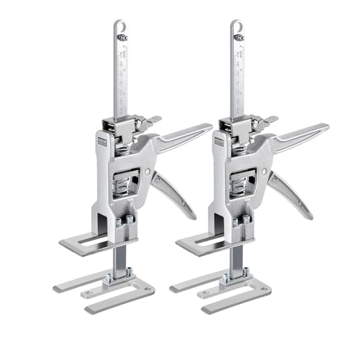 2 Stück Arbeitssparender Arm, 30cm Ganzmetall Hebewerkzeug 400kg Kapazität, Langsam und Schnell Hebefunktion, Möbelheber für Möbel, Türen, Board Heber, Gipskartonplatten von UPROZIL