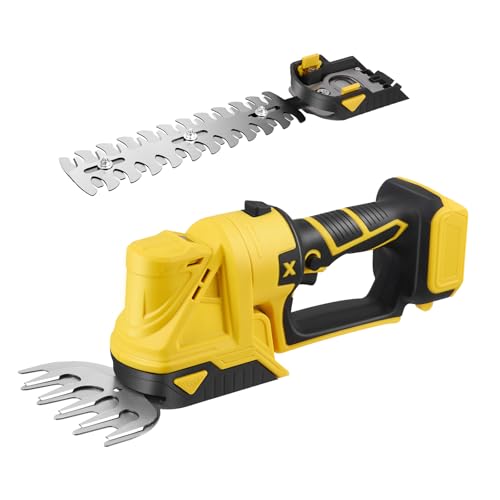 Grasschere Strauchschere Set kompatibel mit Dewalt 20V Akku, 2 in 1 Mini Heckenschere Gartenschere Heckenschere Handheld Rasenschere Strauchtrimmer Grasmesser Strauchscherenmesser (ohne Akku) von UPROZIL