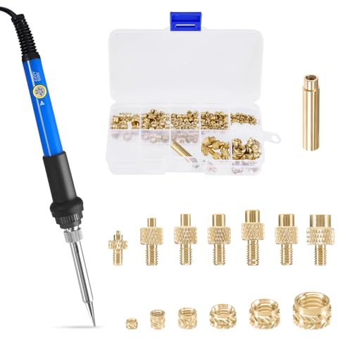 Gewindeeinsatze Lötspitzen Set, 60W Lötkolben Set mit 137 Stück Gewindeeinsätze M2/M3/M4/M5/M6/M8, 6 Stück Lötspitzen für Gewindeeinsatz Einschmelzgewinde, Lötspitzen Gewindeeinsatz Set Gewindeeinsatze Lötspitzen Set, 60W Lötkolben Set mit 137 Stück Gewindeeinsätze M2/M3/M4/M5/M6/M8, 6 Stück Lötspitzen für Gewindeeinsatz Einschmelzgewinde, Lötspitzen Gewindeeinsatz Set von UPROZIL