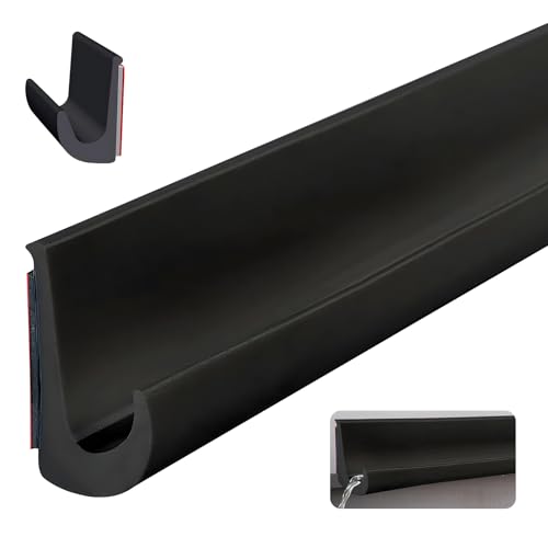 RV-Regenrinne, J-förmige RV-Regenrinne für Wohnmobil-Regenrinne, TPE-Regenrinnen für LKW, Wohnmobil, Boot, Van, Tür, Auto-1cm (50) von UPROZIL