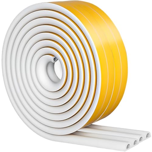Dichtungsband Selbstklebendes für Türen Fenster, 20m Türdichtung D-Profil Gummidichtung Schalldämmung Anti-Kollision Fensterspalten für Türen Luftzugstopper Fenster, Weiß Dichtungsband Selbstklebendes für Türen Fenster, 20m Türdichtung D-Profil Gummidichtung Schalldämmung Anti-Kollision Fensterspalten für Türen Luftzugstopper Fenster, Weiß von UPSEN