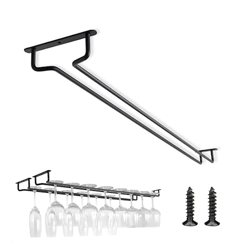 1 Stück Weinglas-Regal Metall hängender Weinglashalter unter dem Regal Weinglas-Aufbewahrung Aufhänger Edelstahl hängender Weinbecher-Präsentationsständer für Bar und Küchenschrank von Upstore