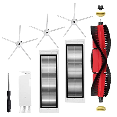 UPUPDAY Ersatzteile Zubehör kompatibel für Xiaomi Roborock S5 Max S6 Pure S6 maxV S50 S51 S55 S5 S60 S65 S6 Staubsauger, 1 Rollenbürsten, 3 Seitenbürsten, 2 Hepa-Filter von UPUPDAY