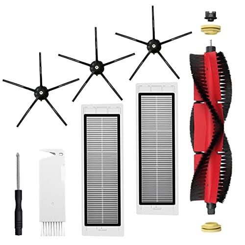 UPUPDAY Ersatzteile Zubehör kompatibel für Xiaomi Roborock S5 Max S6 Pure S6 maxV S50 S51 S55 S5 S60 S65 S6 Staubsauger, 1 Rollenbürsten, 3 Seitenbürsten, 2 Hepa-Filter von UPUPDAY