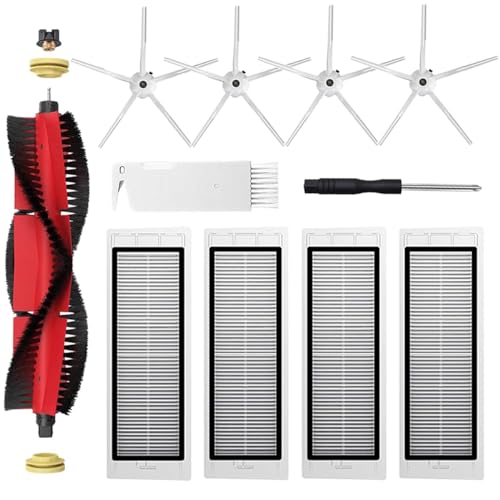 UPUPDAY Zubehör für Xiaomi Roborock S5 Max S6 Max S6 MaxV S6 Pure Ersatzteile für Xiaomi Roborock S6 S60 S65 S5 S50 S51 S55 Zubehör für Staubsauger 1 Hauptbürste 4 Hepafilter 4 Seitenbürste von UPUPDAY