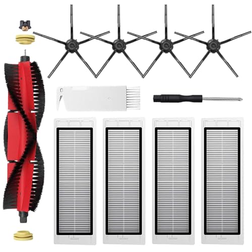 UPUPDAY Zubehör für Xiaomi Roborock S5 Max S6 Max S6 MaxV S6 Pure Ersatzteile für Xiaomi Roborock S6 S60 S65 S5 S50 S51 S55 Zubehör für Staubsauger 1 Hauptbürste 4 Hepafilter 4 Seitenbürste von UPUPDAY