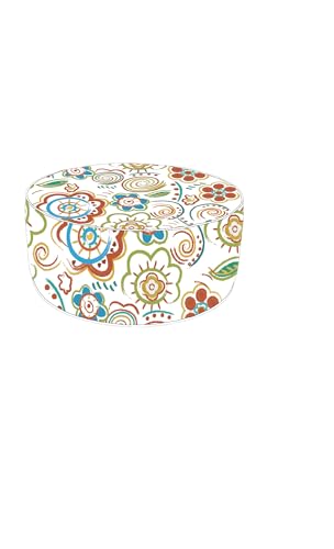 UPWELL Wasserdichter aufblasbarer Ottoman-Pouf, tragbare Terrassen-Fußstütze, langlebig und stilvoll, perfekt für Garten, Pool, Camping und Zuhause, D20 x H9 (ZenBase) von UPWELL