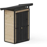 Gartenhaus Strongbox s - Robustes Gerätehaus aus natürlicher Holz, 127x87 cm, Braun - Braun - Upyard von UPYARD
