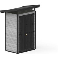 Gartenhaus Strongbox s - Robustes Gerätehaus aus natürlicher Holz, 127x87 cm, Grau - Grau - Upyard von UPYARD