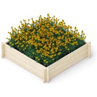 Holz Hochbeet Multibox, 119x119x14.5 cm, Naturholz - Upyard von UPYARD