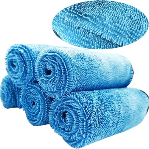 UPYOLUSCC, Mikrofasertücher Geschirrtücher Haushalts handtücher Super saugfähig Mikrofaser Reinigungstücher Geschirrtücher Mehrzweck 30 * 30CM,5Stück (Hellblau) von UPYOLUSCC