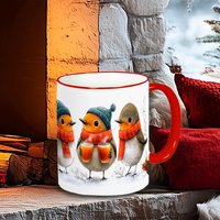 Glühweintasse Im Winter, Kaffeetasse Zu Weihnachten, Gesellige Wintervögel, Geschenktipp Weihnachtsdeko, 3 Rotkehlchen, No Glühweintasse Im Winter, Kaffeetasse Zu Weihnachten, Gesellige Wintervögel, Geschenktipp Weihnachtsdeko, 3 Rotkehlchen, No von UPdesignShopping