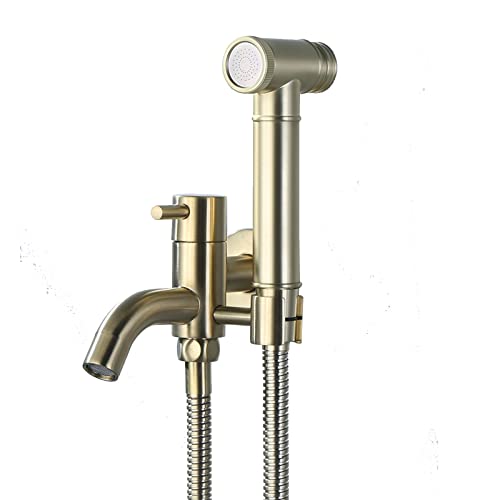 Bidet-Sprayer Wasserhahn, Wandhalterung, Handgerät, Stoffwindelsprüher für Toilette, massives Messing, Badezimmer-Bidet-Aufsatz-Set zum Baden von Haustieren, femininer Hy, Stil A Bidet-Sprayer Wasserhahn, Wandhalterung, Handgerät, Stoffwindelsprüher für Toilette, massives Messing, Badezimmer-Bidet-Aufsatz-Set zum Baden von Haustieren, femininer Hy, Stil A von UQACHG