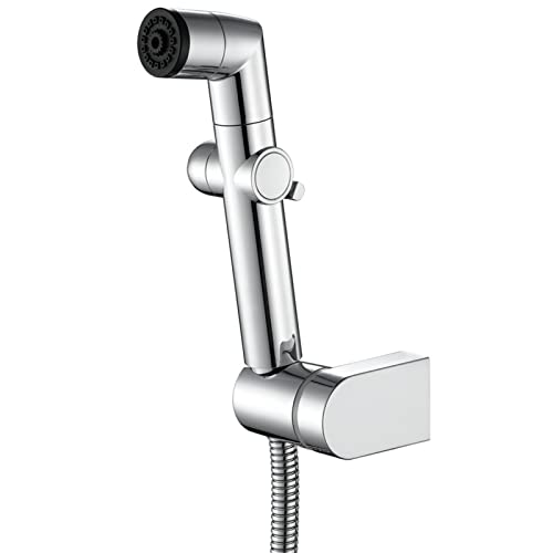 Hand-Bidet-Sprüher für Toilette, tragbarer Bauchmuskel-Windel-Sprüher, Doppelfunktionen, Badezimmer-Sprüher für persönliche Hygiene, wandmontierter Bidet-Wasserhahn zum Singen, Chrom Hand-Bidet-Sprüher für Toilette, tragbarer Bauchmuskel-Windel-Sprüher, Doppelfunktionen, Badezimmer-Sprüher für persönliche Hygiene, wandmontierter Bidet-Wasserhahn zum Singen, Chrom von UQACHG
