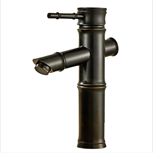 Schwarzer antiker Messing-Bassin-Wasserhahn, Badezimmer-Diagonal-Bambus-Abschnitt, zwei Einloch-Einhebel-Waschbecken, Warm- und Kaltwasserhahn Schwarzer antiker Messing-Bassin-Wasserhahn, Badezimmer-Diagonal-Bambus-Abschnitt, zwei Einloch-Einhebel-Waschbecken, Warm- und Kaltwasserhahn von UQACHG